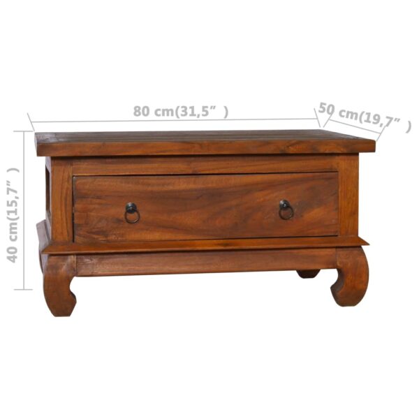 vidaXL Coffee Table 31.5"x19.7"x15.7" Solid Teak Wood - Image 10