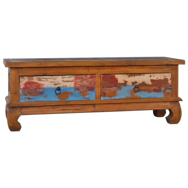 vidaXL TV Stand 43.3"x13.8"x15.7" Reclaimed Teak Wood - Image 11