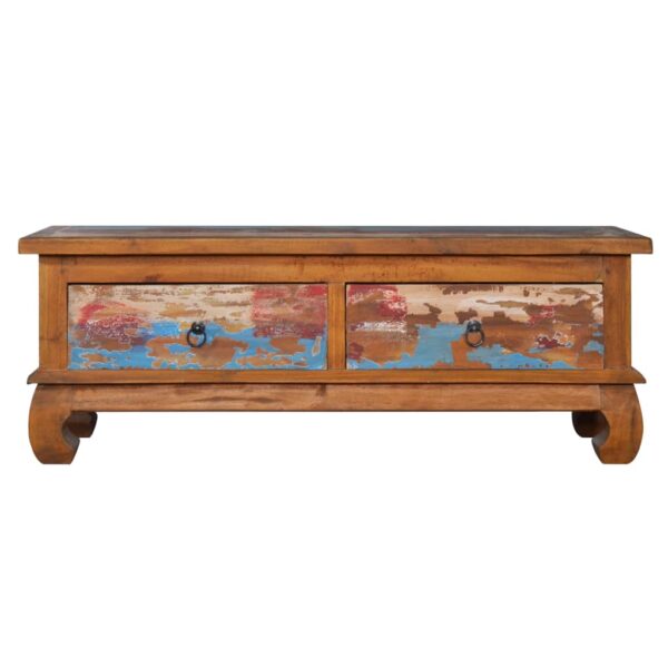 vidaXL TV Stand 43.3"x13.8"x15.7" Reclaimed Teak Wood - Image 3