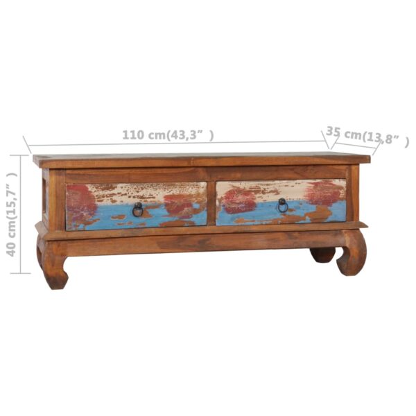 vidaXL TV Stand 43.3"x13.8"x15.7" Reclaimed Teak Wood - Image 10