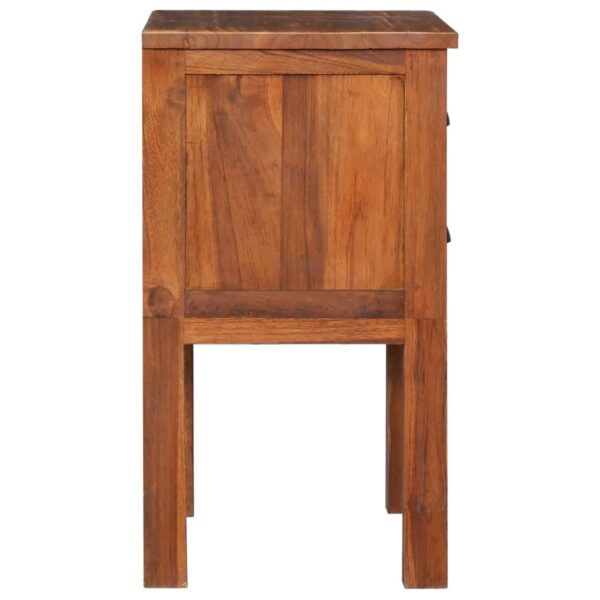 vidaXL Bedside Cabinet 15.7"x13.8"x23.6" Solid Teak Wood - Image 4