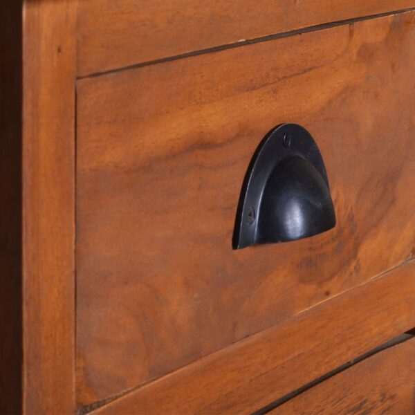 vidaXL Bedside Cabinet 15.7"x13.8"x23.6" Solid Teak Wood - Image 7