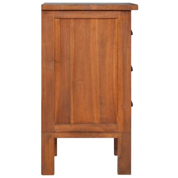 vidaXL Bedside Cabinet 15.7"x13.8"x23.6" Solid Teak Wood - Image 4