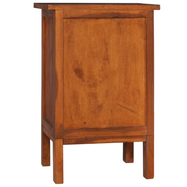 vidaXL Bedside Cabinet 15.7"x13.8"x23.6" Solid Teak Wood - Image 5