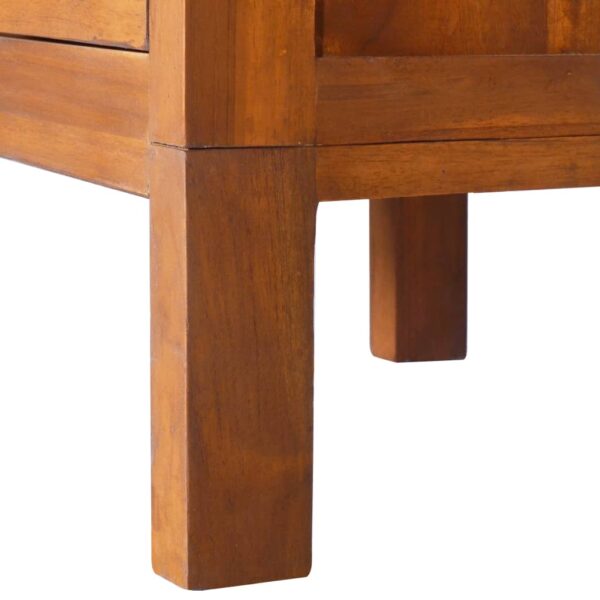 vidaXL Bedside Cabinet 15.7"x13.8"x23.6" Solid Teak Wood - Image 8