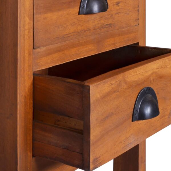 vidaXL Bedside Cabinet 15.7"x13.8"x23.6" Solid Teak Wood - Image 9