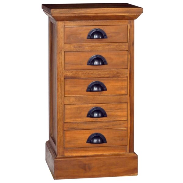 vidaXL 5-Drawer Cabinet 13.8"x11.8"x23.6" Solid Teak Wood