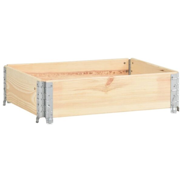 vidaXL Pallet Collar 23.6"x31.5" Solid Pine Wood - Image 2