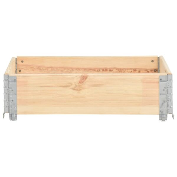 vidaXL Pallet Collar 23.6"x31.5" Solid Pine Wood - Image 3