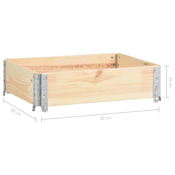 vidaXL Pallet Collar 23.6"x31.5" Solid Pine Wood - Image 7