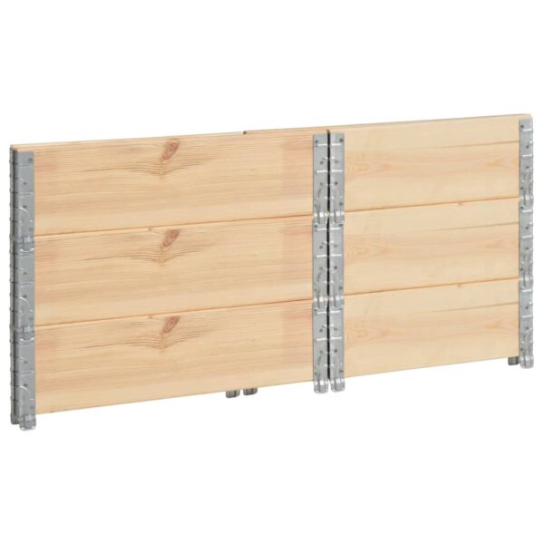 vidaXL Pallet Collars 3 pcs 23.6"x31.5" Solid Pine Wood - Image 4