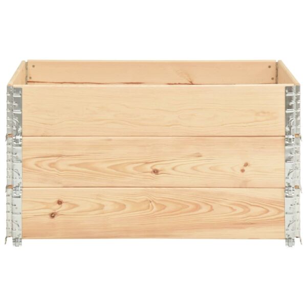 vidaXL Pallet Collars 3 pcs 19.7"x39.4" Solid Pine Wood - Image 3