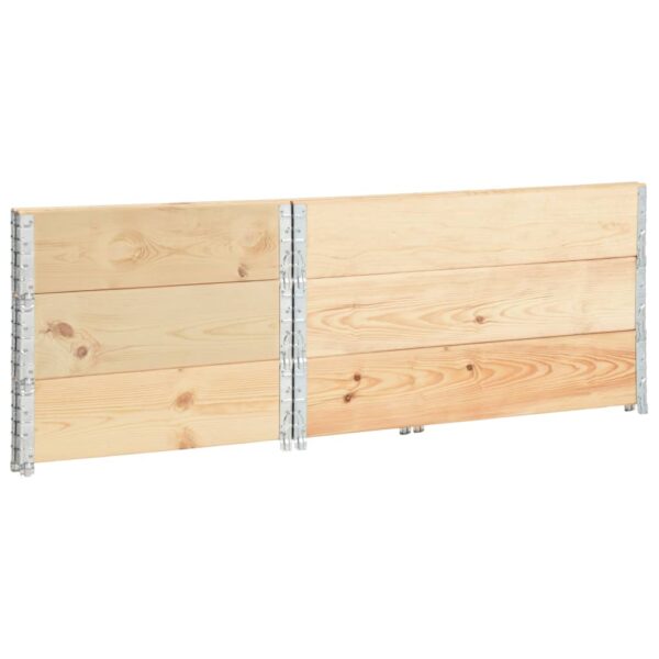 vidaXL Pallet Collars 3 pcs 19.7"x39.4" Solid Pine Wood - Image 4