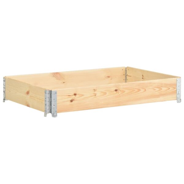 vidaXL Pallet Collar 19.7"x59.1" Solid Pine Wood - Image 2