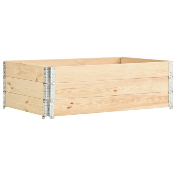 vidaXL Pallet Collars 3 pcs 19.7"x59.1" Solid Pine Wood