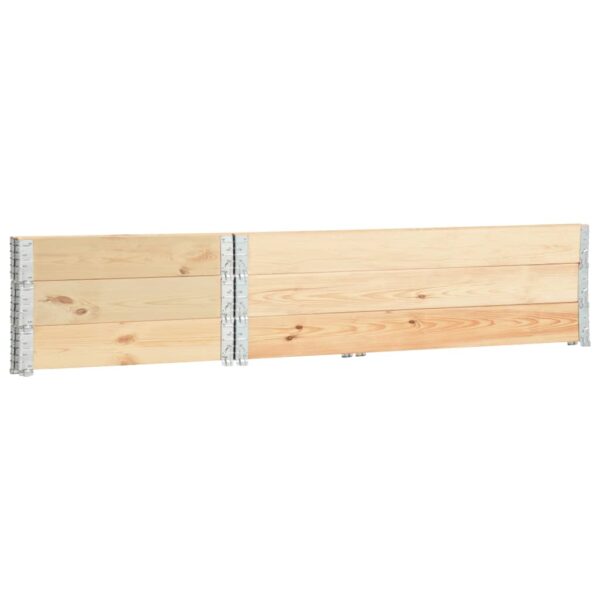 vidaXL Pallet Collars 3 pcs 19.7"x59.1" Solid Pine Wood - Image 3