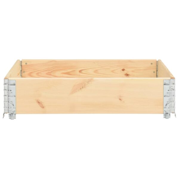 vidaXL Pallet Collar 39.4"x39.4" Solid Pine Wood - Image 3