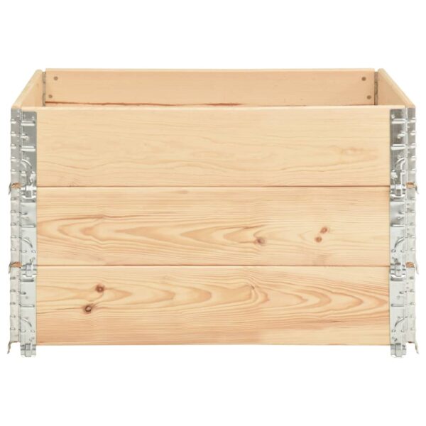 vidaXL Pallet Collars 3 pcs 39.4"x39.4" Solid Pine Wood - Image 3