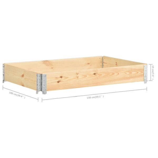 vidaXL Pallet Collar 39.4"x59.1" Solid Pine Wood - Image 6