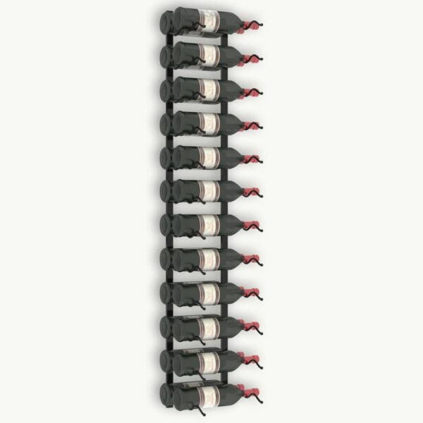 vidaXL Wall-mounted Wine Rack for 24 Bottles Black Iron - Image 5