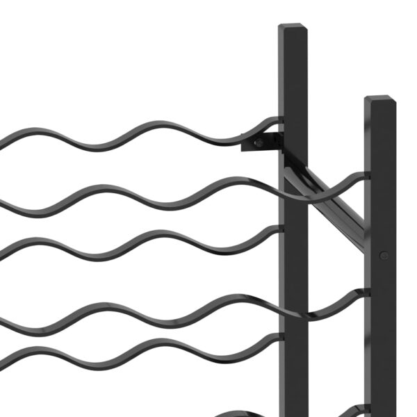 vidaXL Wine Rack for 48 Bottles Black Metal - Image 5