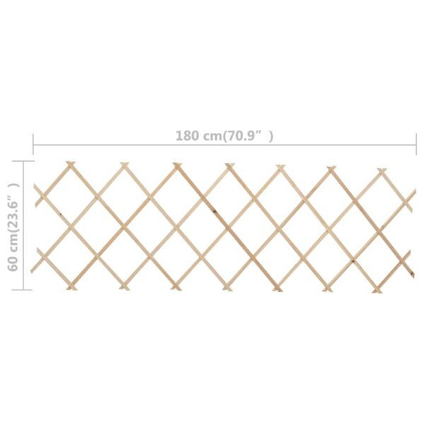 vidaXL Trellis Fences 5 pcs Firwood 70.9"x23.6" - Image 7