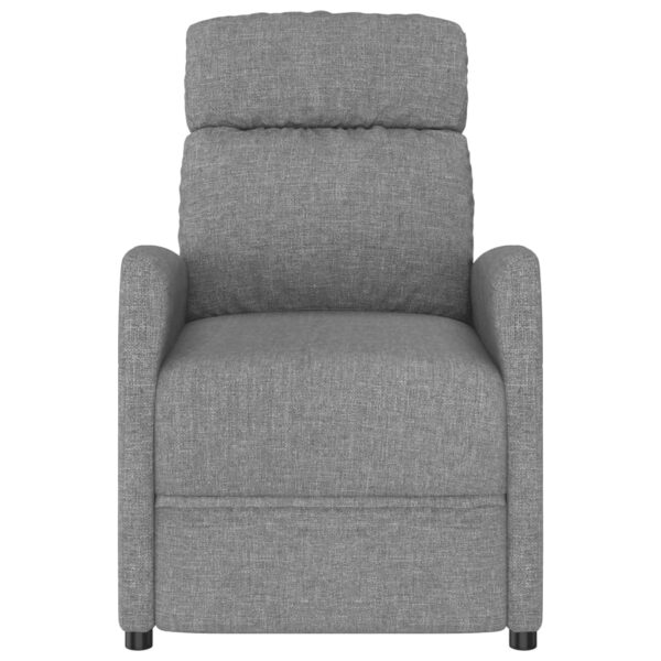 vidaXL Massage Recliner Light Gray Fabric - Image 3