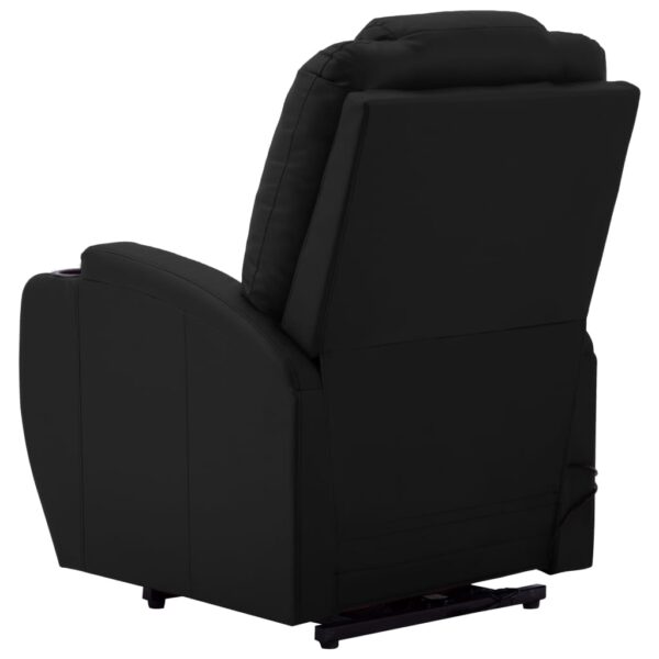 vidaXL Stand up Massage Chair Black Faux Leather - Image 5