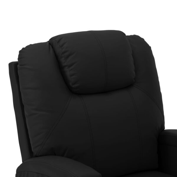 vidaXL Stand up Massage Chair Black Faux Leather - Image 6