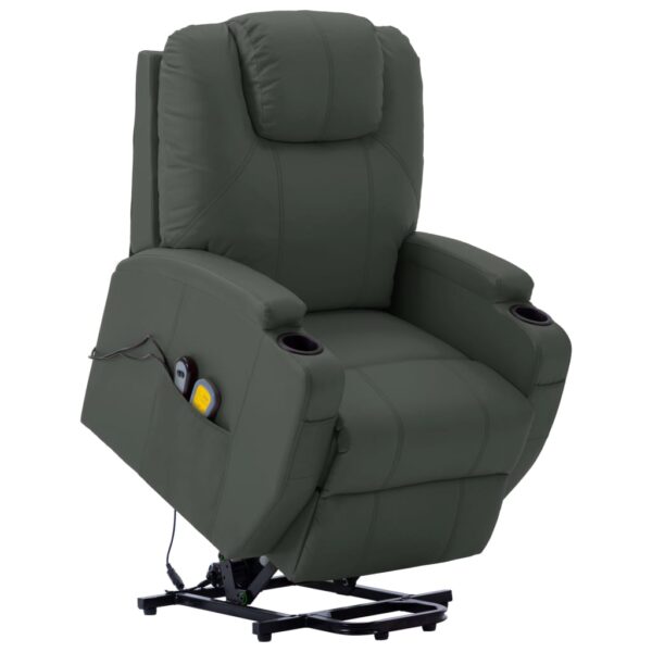 vidaXL Stand up Massage Chair Anthracite Faux Leather