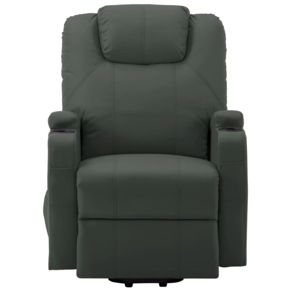 vidaXL Stand up Massage Chair Anthracite Faux Leather - Image 3