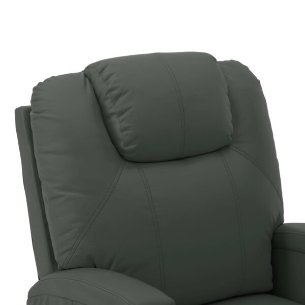 vidaXL Stand up Massage Chair Anthracite Faux Leather - Image 6