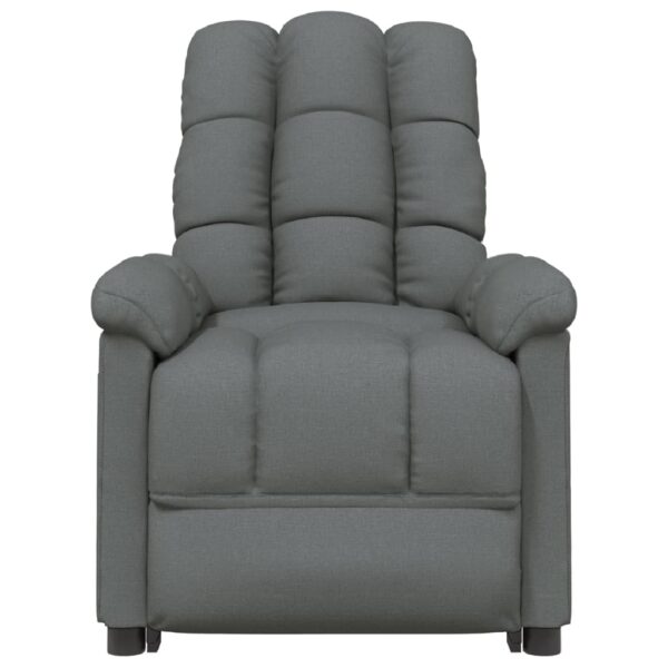 vidaXL Recliner Dark Gray Fabric - Image 3