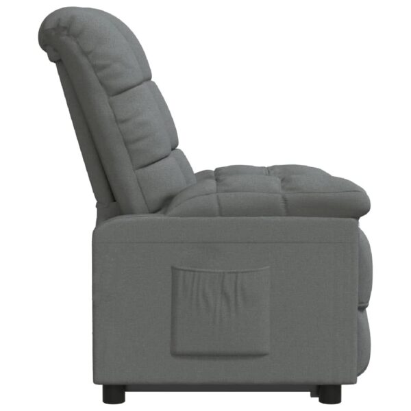 vidaXL Recliner Dark Gray Fabric - Image 4