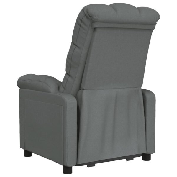 vidaXL Recliner Dark Gray Fabric - Image 5