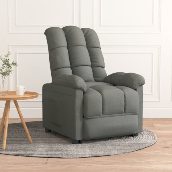 vidaXL Recliner Dark Gray Fabric