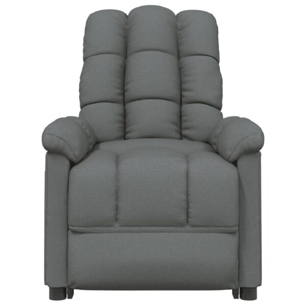 vidaXL Massage Recliner Dark Gray Fabric - Image 3