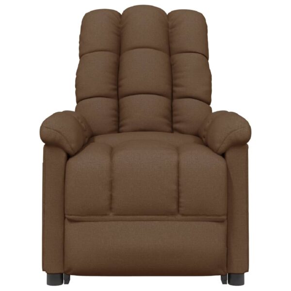 vidaXL Massage Recliner Brown Fabric - Image 3