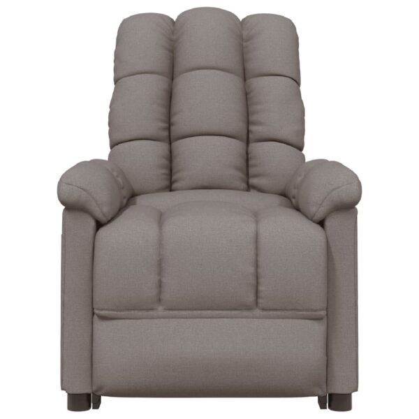 vidaXL Massage Recliner Taupe Fabric - Image 3