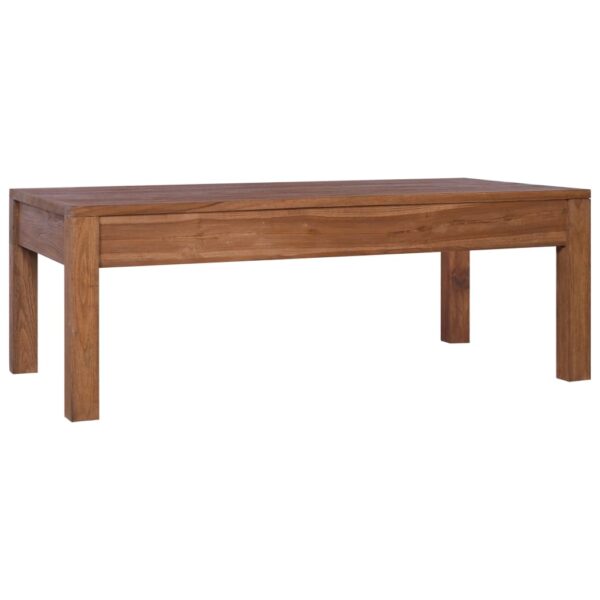 vidaXL Coffee Table 43.3"x23.6"x15.7" Solid Teak Wood - Image 5