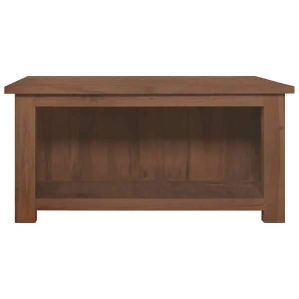 vidaXL Coffee Table 26.8"x26.8"x13" Solid Teak Wood - Image 4