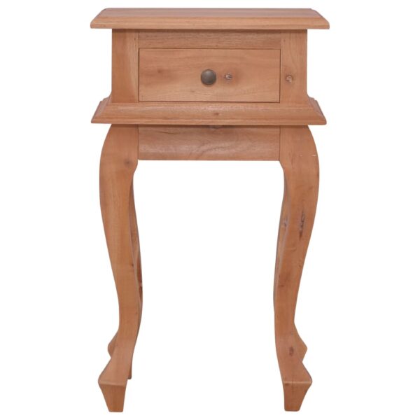 vidaXL Bedside Table 13.8"x11.8"x23.6" Solid Mahogany Wood - Image 2