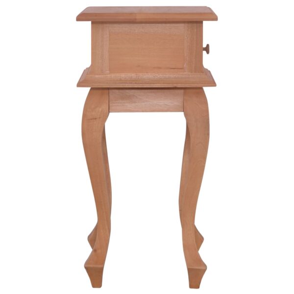 vidaXL Bedside Table 13.8"x11.8"x23.6" Solid Mahogany Wood - Image 3