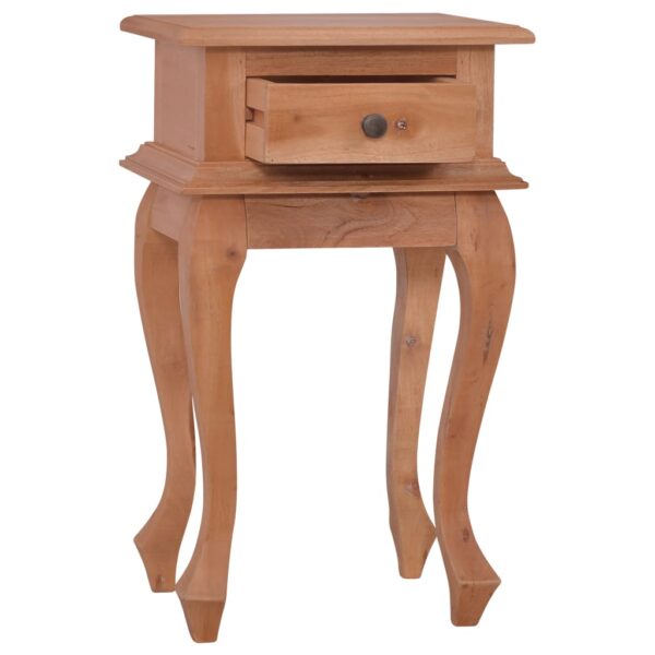 vidaXL Bedside Table 13.8"x11.8"x23.6" Solid Mahogany Wood - Image 4