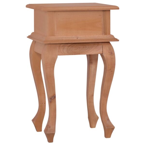 vidaXL Bedside Table 13.8"x11.8"x23.6" Solid Mahogany Wood - Image 5