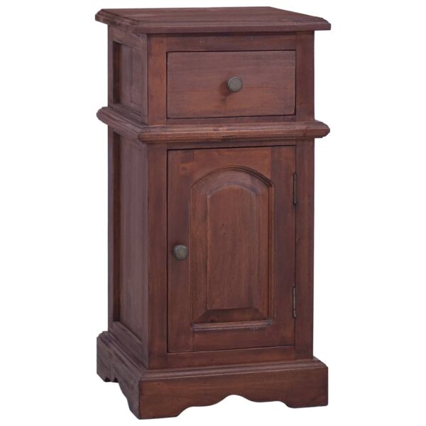 vidaXL Bedside Cabinet Classical Brown Solid Mahogany Wood