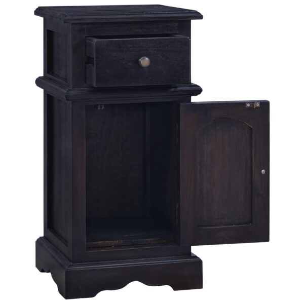 vidaXL Bedside Cabinet Light Black Coffee Solid Mahogany Wood - Image 3