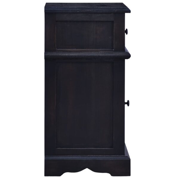 vidaXL Bedside Cabinet Light Black Coffee Solid Mahogany Wood - Image 4