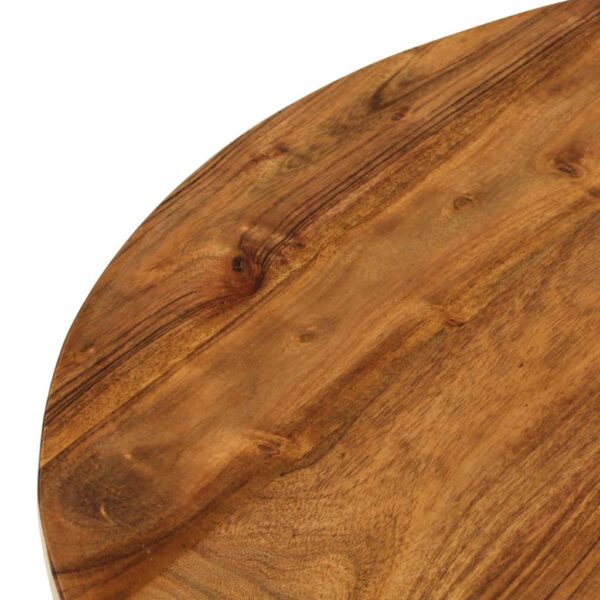 vidaXL Coffee Table 25.6"x25.6"x12.6" Solid Acacia Wood - Image 5