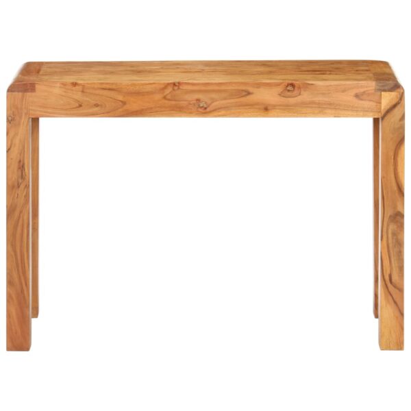 vidaXL Console Table 43.3"x15.7"x29.9" Solid Acacia Wood in Honey Finish - Image 2